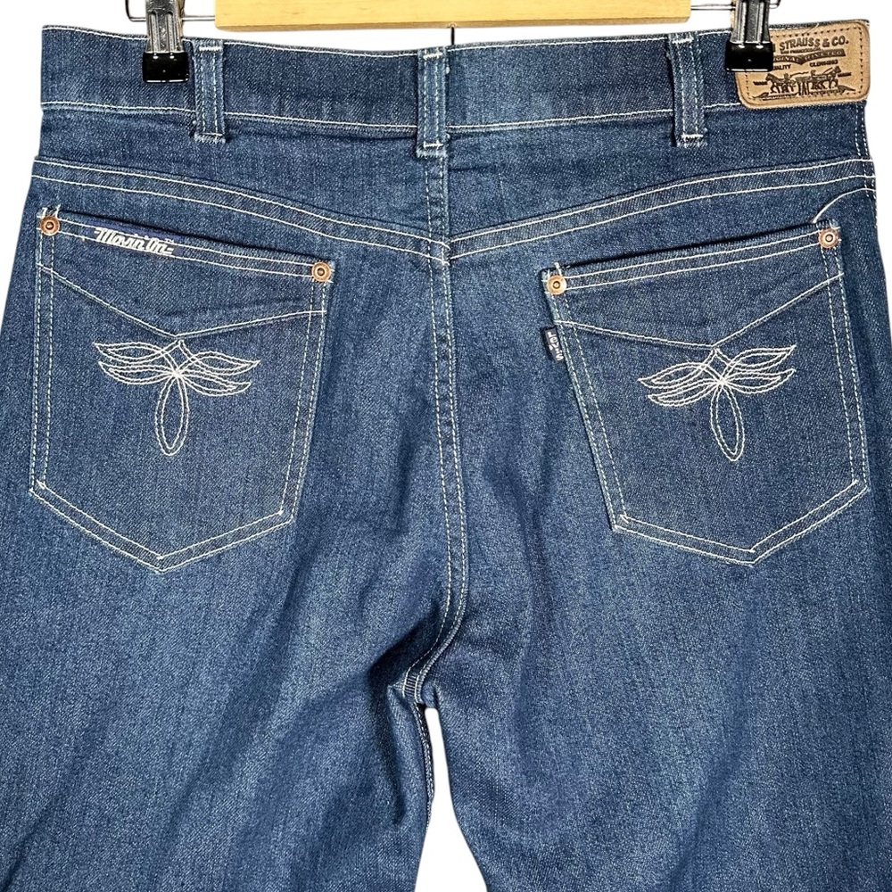 LEVI’S Vintage 70’s Movin’ On Embroidered High Waist Bootcut Jeans 32x34 - Picture 8 of 10